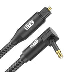 EMK Premium 90° Right-Angle Mini Toslink Cable by EMK
