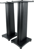 Rockville Pair SS28B Premium Black Wood Grain 28" Home Speaker Stands, 100lb by Rockville