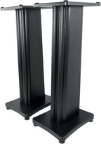 Rockville Pair SS28B Premium Black Wood Grain 28" Home Speaker Stands, 100lb by Rockville