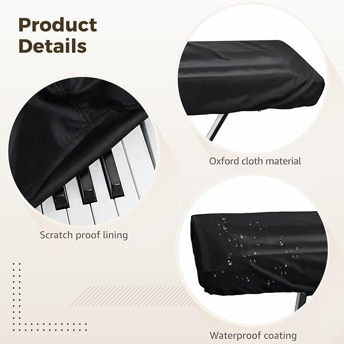 Piano Keyboard Dust Cover, 88 Key Electronic Piano Dust Cover, Waterproof Shield - Image 3