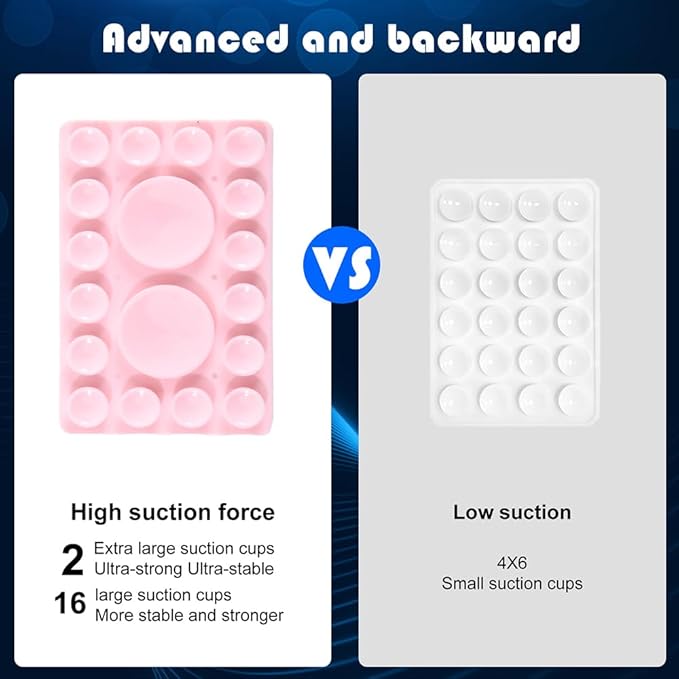 ZYCCER Double Sided Silicone Suction Phone Holder Mount, Compatible - Image 2