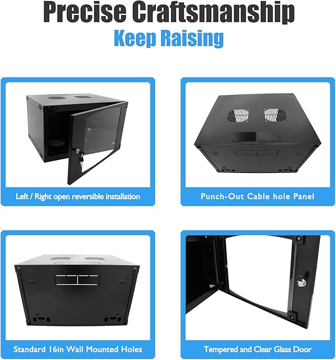 Raising Electronics Wall Mount Server Cabinet - Image 5