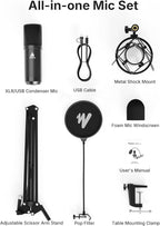 MAONO XLR/USB Condenser Microphone: 192kHz/24Bit Plug & Play PC Computer - Image 9
