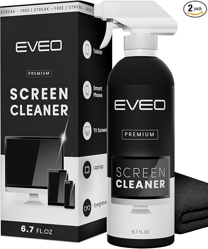 EVEO® Screen Cleaner Spray Kit TV Screen Cleaner by EVEO