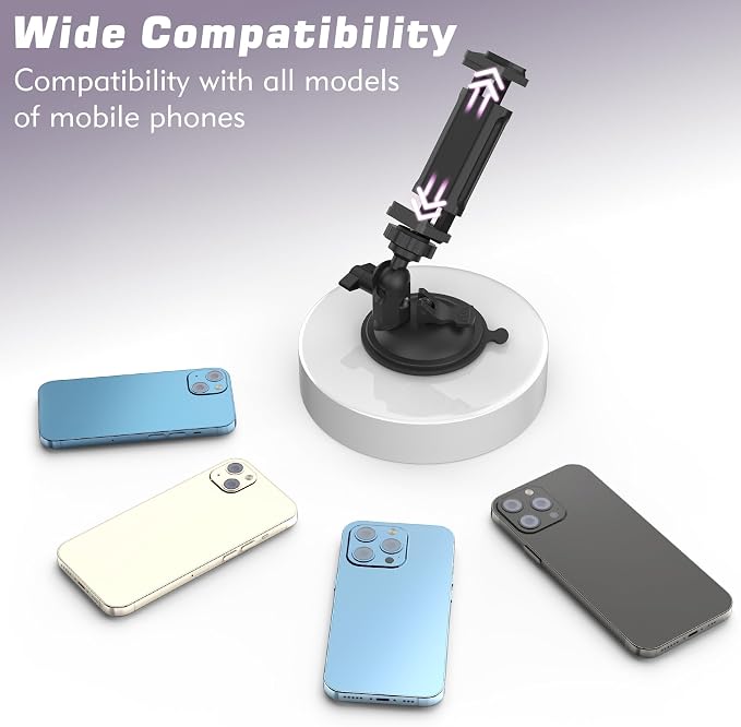 Shower Mirror Phone Holder, Suction Cup Mirror Phone Mount - Image 6