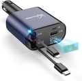 DreamBee Retractable Car Charger, 66W 4 in 1 Super Fast Charge Car Phone Charger by PowerYourWorldWithDreamBee