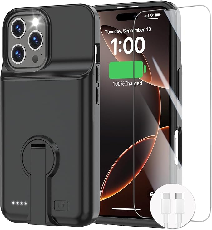 GIN FOXI Battery Case for iPhone 16 Pro, Charging Case by GINFOXI