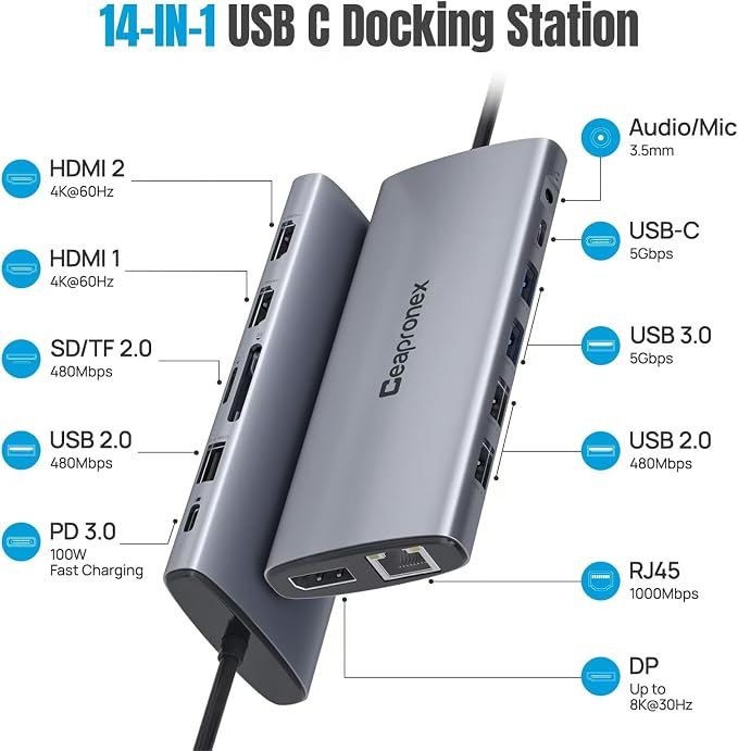 USB C Docking Station UBS C Hub - Image 2