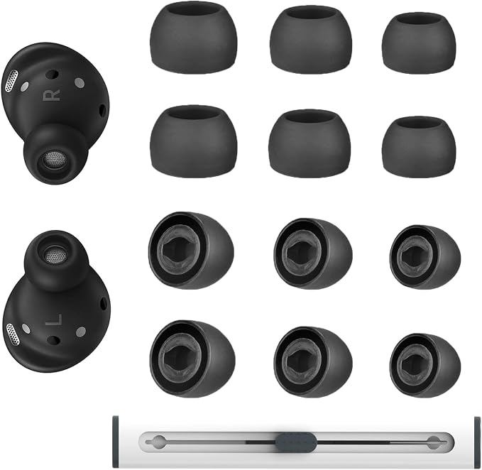 6 Pairs Replacement Eartips for Samsung Galaxy Buds Pro Headphones, Silicone by Niukeke