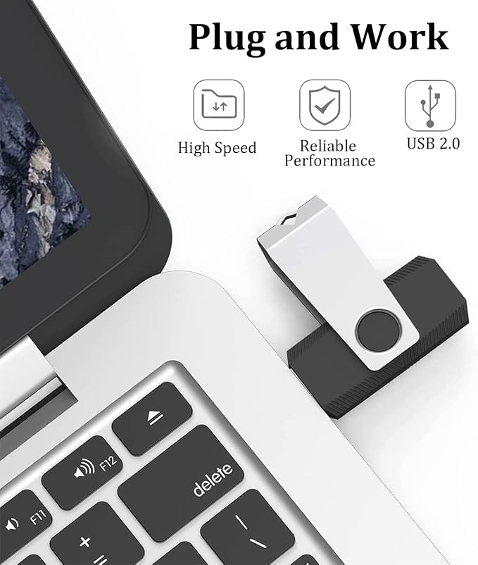 2GB Flash Drive 2 Pack, USB 2.0 Thumb Drives Jump Pen Drive Memory Stick - Image 2