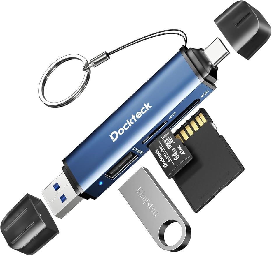 Dockteck SD Card Reader Adapter, 5G Super Speed USB3.0 SD/TF Card Reader by Dockteck