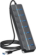 ONFINIO USB Hub 3.0, 7-Port USB Hub Splitter by Onfinio