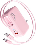 Retractable USB C Charger Wall Plug by HATALKIN
