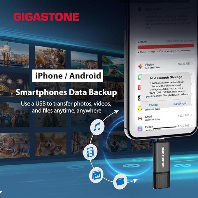GIGASTONE 16GB Dual Flash Drive Z40 USB 3.2 Gen 1, 2-in-1 Type-A & Type-C - Image 4