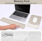 MOSISO Wrist Rest Support for Mouse Pad&Keyboard Set, Rectangular Ergonomic - Image 4