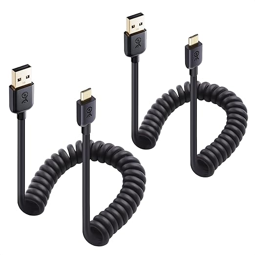 Cable Matters 2-Pack Coiled USB Cable 2-4 Feet by CableMatters