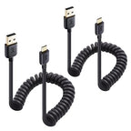 Cable Matters 2-Pack Coiled USB Cable 2-4 Feet by CableMatters