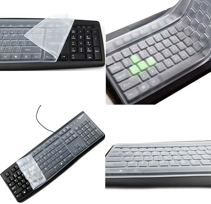 Ultra Thin Desktop PC Silicone Clear Keyboard Cover Skin Protector - Image 8
