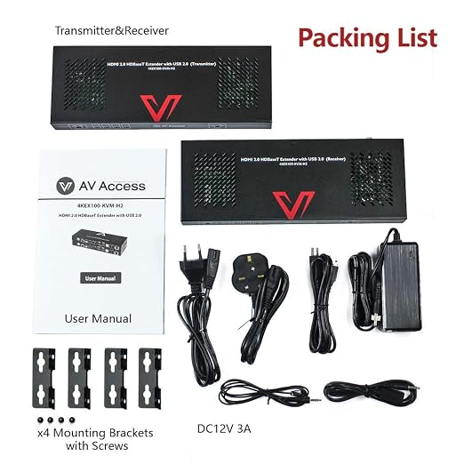 HDBaesT HDMI USB KVM Extender 4K60Hz 4:4:4 18Gbps 1080P HDR 330ft Over - Image 6