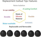 36 Pieces Large Earbud Tips Soft and Comfortable Silicone Earbud Tips Ear Bud - Image 4