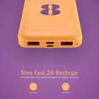 Miady 2-Pack 10000mAh Dual USB Portable Charger, Type-C Fast Charging Power Bank - Image 5