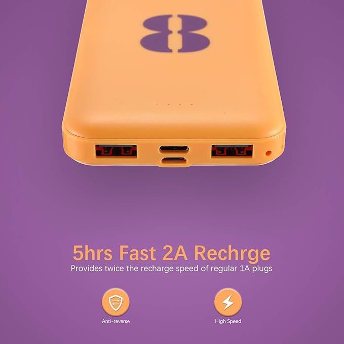 Miady 2-Pack 10000mAh Dual USB Portable Charger, Type-C Fast Charging Power Bank - Image 5