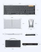 ProtoArc Foldable Keyboard and Mouse, XKM01 True Full-Size Folding Wireless - Image 9
