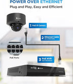 4COVR 4K Security Camera System, 8X 8MP IK10 Vandal-Proof IP67 Dome PoE IP - Image 3