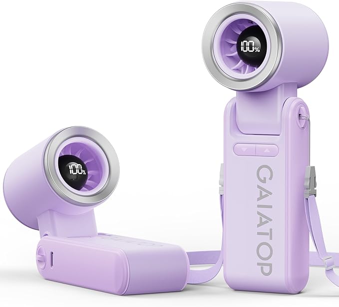 Gaiatop Portable Handheld Mini Fan, 21 Working Hours 6 Speeds, Rechargeable by GAIATOP