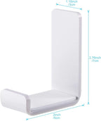 Weewooday 4 Pieces Headphone Hanger Holder Desk Adhesive Headphone Hook Wall - Image 2