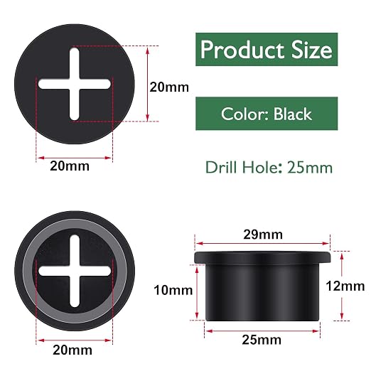 20Pcs Desk Grommet, Flexible Rubber Wire Grommets, Wall Grommets - Image 2