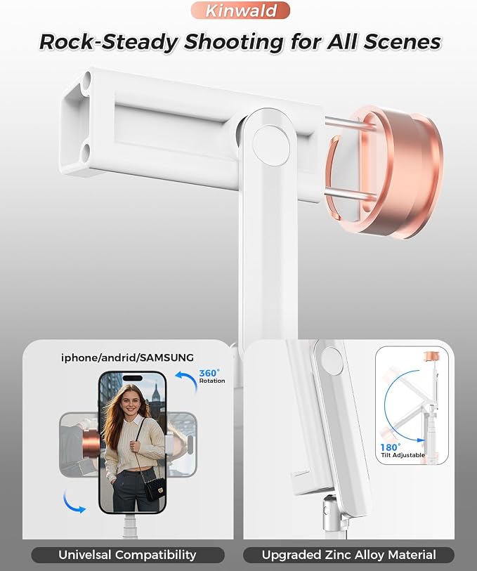 Selfie Stick Tripod for iPhone & Android, Portable Phone Tripod Stand - Image 6