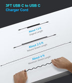 USB C to C Cable 3FT for Car, Coiled USB C Cable Fast Charging for iPhone 16 - Image 6