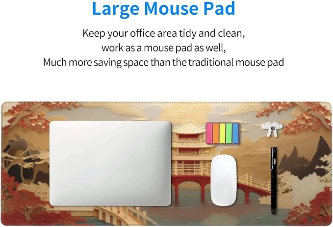 Gaming Mouse Pad, Large Non-Slip Rubber Base Mousepad, Keyboard Mouse Mat - Image 8