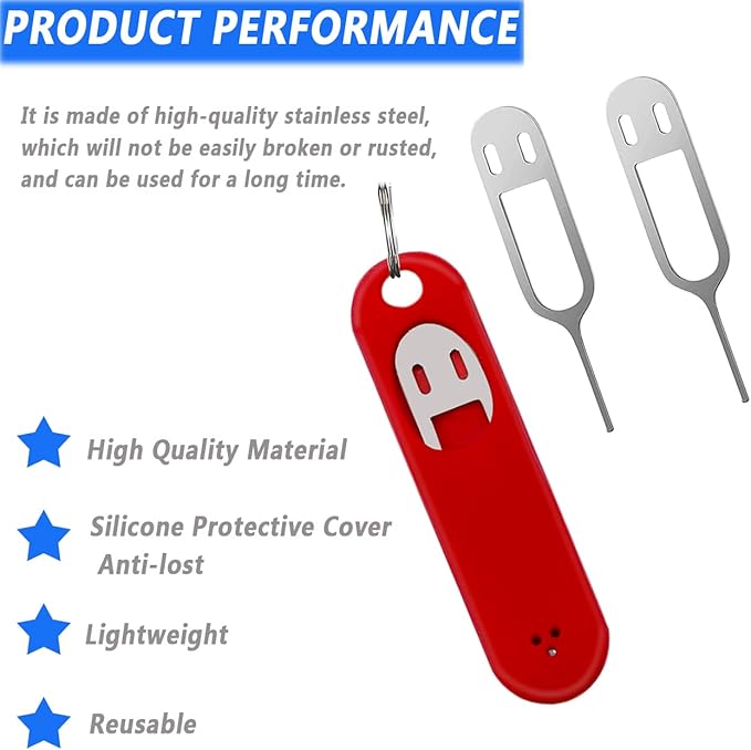 6 Pack SIM Card Removal Tool, Sim Card Tray Opening Tool Eject Pins Needle - Image 5