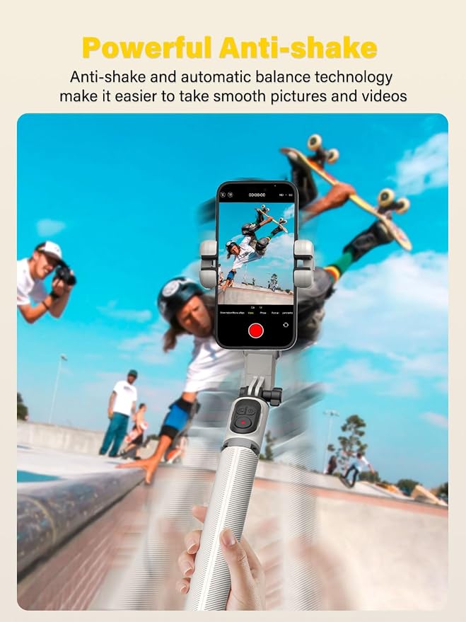 Smartphone Gimbal Stabilizer, Smart Face Tracking Tripod Without APP - 4 in 1 - Image 5