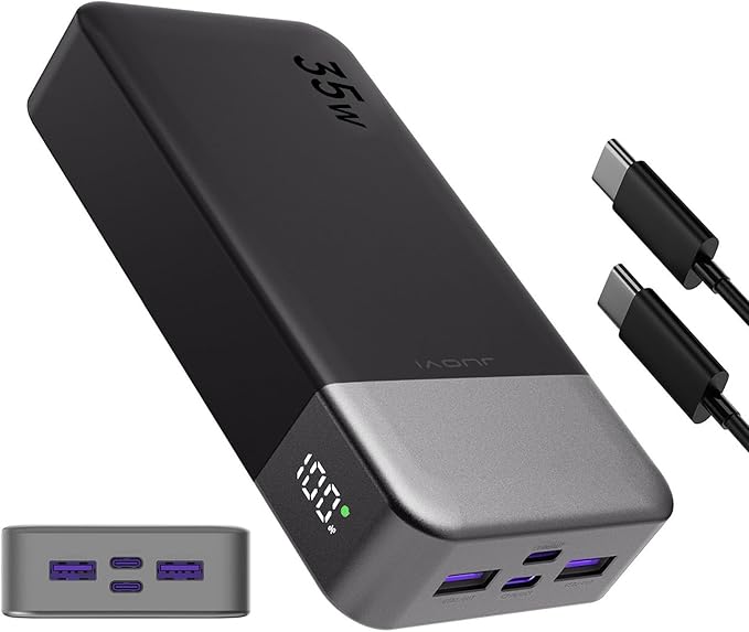 Portable Power Bank 20000mAh, 35W Portable Charger, Battery Pack Fast Charging by JUOVI
