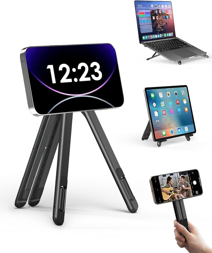 Viozon Magnetic Phone Holder Tripod, Portable Laptop Stand by viozon