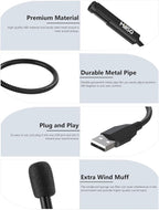 MillSO USB Microphone for Laptop Gooseneck Portable Mini USB Computer - Image 9