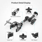 SMALLRIG Super Clamp w/ 1/4" and 3/8" Thread and 5.8 Inches Adjustable Friction - Image 2
