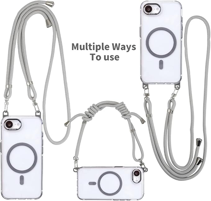 for iPhone 16e Case with Adjustable Phone Lanyard Strap, Compatible with MagSafe - Image 2