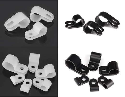 Bigtrans 555 Pcs Nylon Plastic R-Type Wire Clips - Image 5