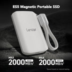 Lexar 1TB ES5 Magnetic External SSD, Compatible w/MagSafe, USB-C Smartphones - Image 2