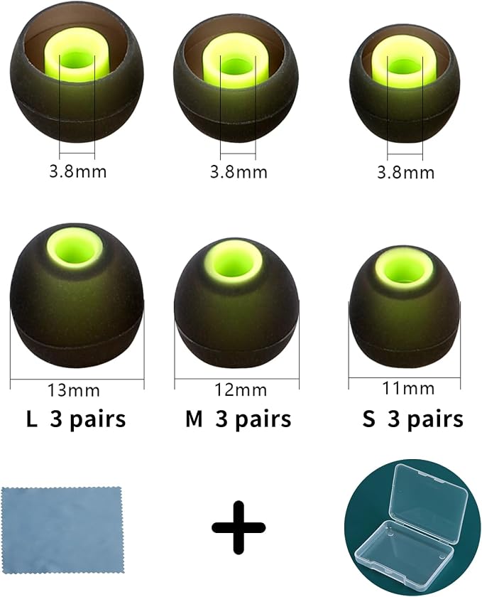Earbud Tips Ear Bud Tips Soft Anti Slip Washable and Reusable Silicone - Image 2