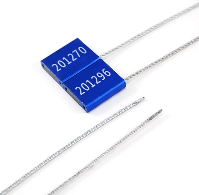 Leadseals 1000 Blue Steel Cable Seals Metal Security Tag Numbered Truck Trailer - Image 7