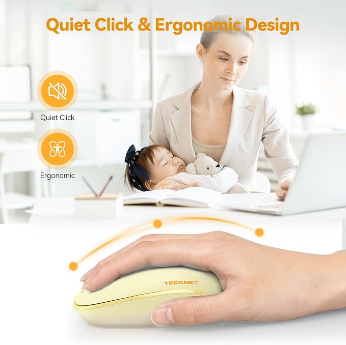 TECKNET Wireless Mouse, 2.4G Quiet Computer Mouse - Image 3