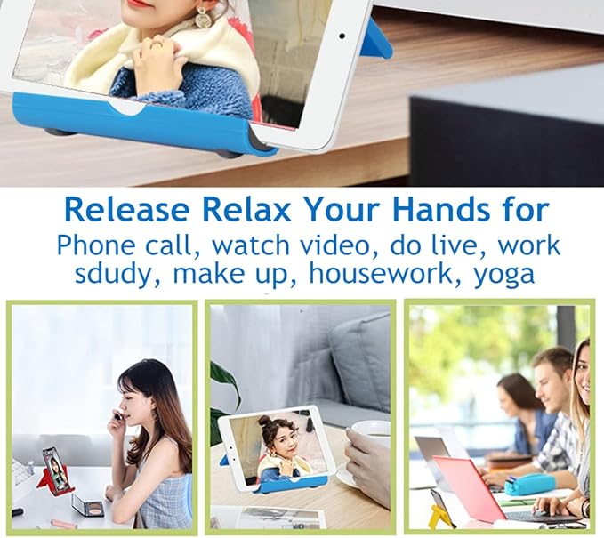 Cell Phone Stand for Desk Foldable Cell Phone Holder Desk Tablet Holder Mobile - Image 5