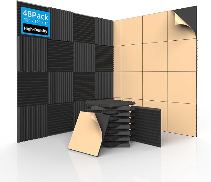 48 Pack Acoustic Foam Panels by SODOCT