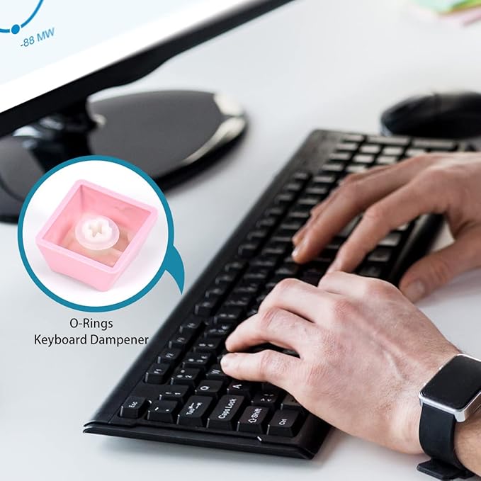 150PCS O Rings Keyboard Dampeners Rubber O-Ring Keyboard Silencer - Image 6
