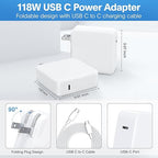 Mac Book Pro Charger - 118W USB C Fast Charger Power Adapter Compatible - Image 7